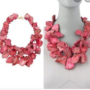 NEST PINK JASPER CHUNKY NECKLACE - NEW WITH TAGS - GREAT PRICE